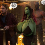 Zo.Sa. as Gamora flopping her huge tits out