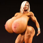 Bodybuilder Kristie Sanderson huge tits topless