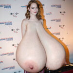 Em.St. exposing her huge floppers out