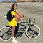 Mi.Va. big tits topless bicycle ride