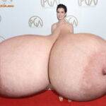 An.Ha. got gigantic balloon tits exposing them in public
