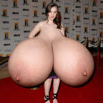 Ka.De. lets her massive tits exposed out in public