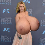 Ha.Pa. bouncing her topples big tits out in public