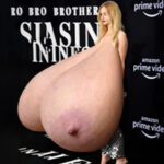 So.Tu. exposing her giant heavy tits out in public