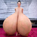Em.Cl. exposing her giant tits out in a movie premiere