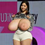 Korean singer Itzy Ryujin flopping her big tits out in public