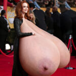 Ch.He. brings her giant MILF tits to the red carpet