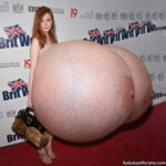 Ka.Gi. exposing her giant silicone tits out in public