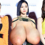 Korean singer Itzy Ryujin exposing her huge boobs on stage