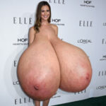 Ode.Ann. posing with her giant tits out