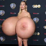 Ma.Ro. exposing her huge silicone tits in public
