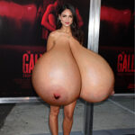 Eiz.Gon. flopping her huge tits out in public