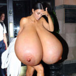 Ki.Ka. exposing her huge tits out in public