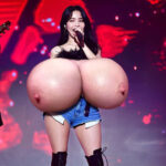 Solar from Mamamoo can't fit her huge tits inside her top