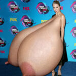 Me.Be. exposing her gigantic tits out in public