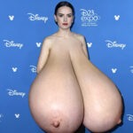 Da.Ri. flopping her massive tits out in public