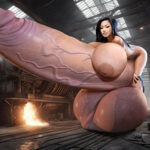 CJ Miles huge tits and giant futa cok and balls