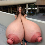 Youtuber Re.Ro. exposing her giant tits and huge nipples out