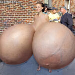 Na.Po. brings her giant silicone tits out to the streets
