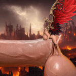 Evil angel Cara Brett got a ginormous futa cock