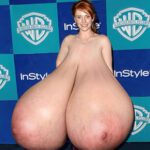 Br.Da.Ho. flopping her huge meaty tits out in public