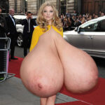 Na.Do. flopping her huge meaty tits in public
