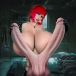 Poppy Lebeaux huge tits and bi-cock  futa