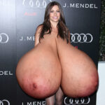 So.Ve. exposing her huge milf tits out in public