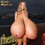 Ma.Ro. in high heels exposing her huge heavy tits