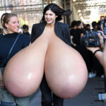 Al.Da. can't fit her enormous tits into her suit
