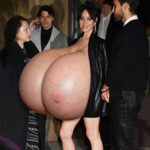 Au.Pl. exposing her huge heavy tits in public